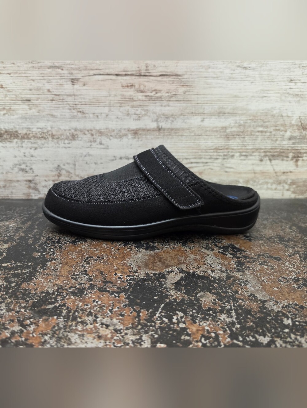 Womens Orthofeet Louise Slip On Shoes Sz 9.5 D Wide 736 Black Comfort Casual